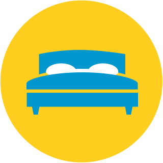 icoon van een bed